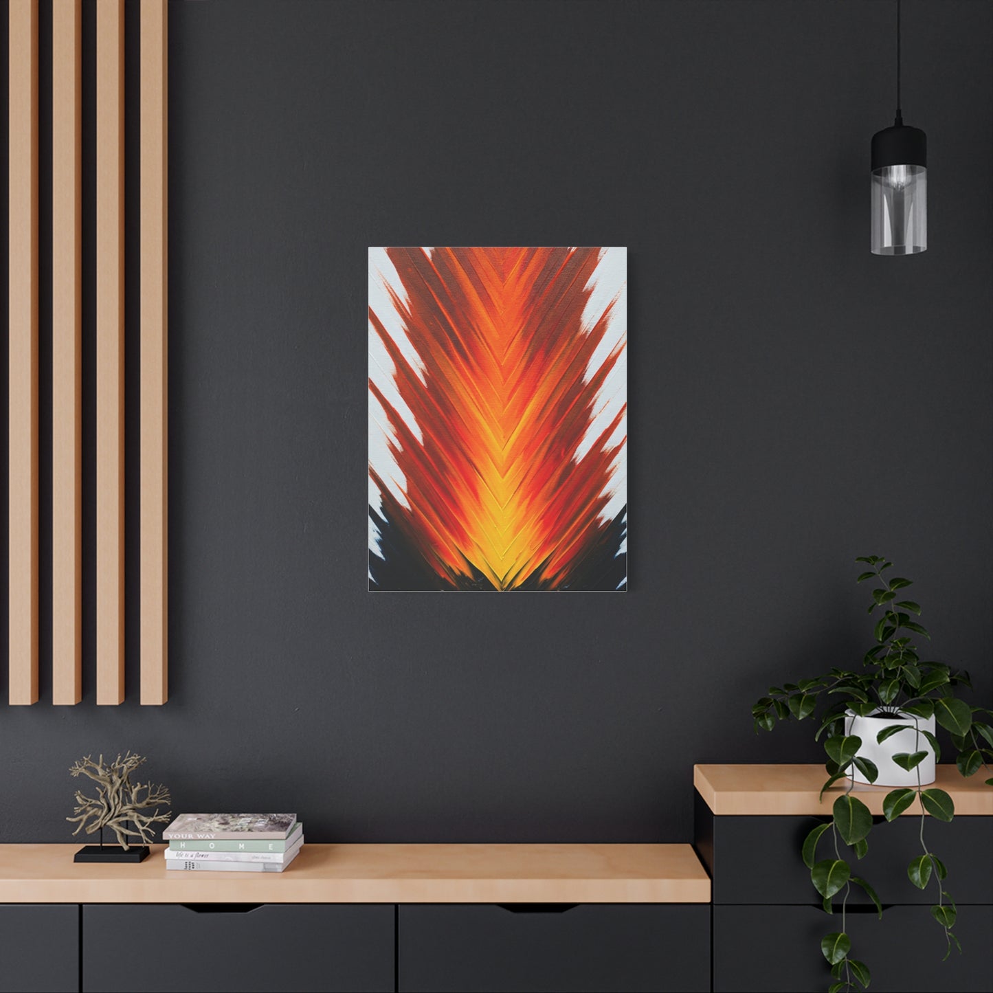 Vertical Fire Burst Abstract Wall Art & Canvas Prints