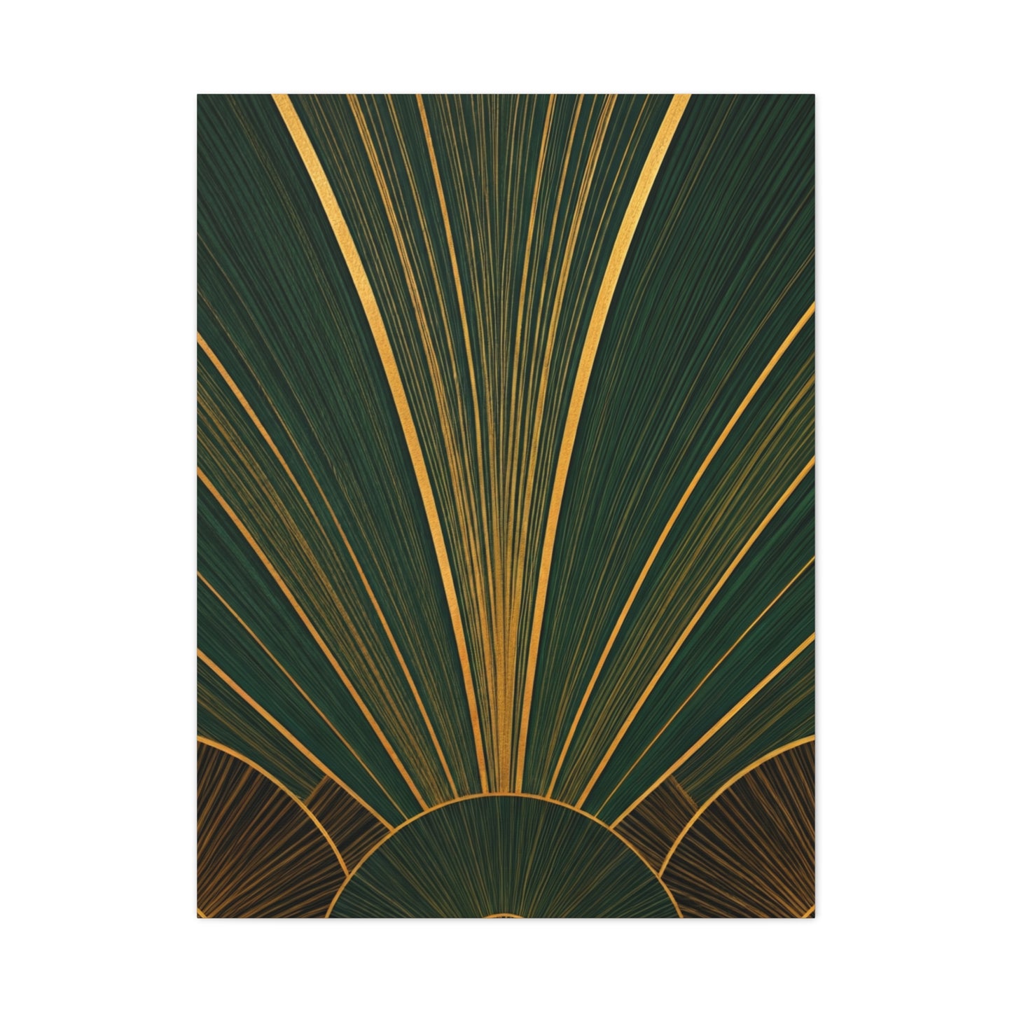 Emerald Deco Fanburst Wall Art & Canvas Prints