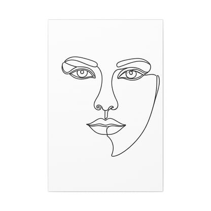 Abstract Line Face Wall Art & Canvas Prints