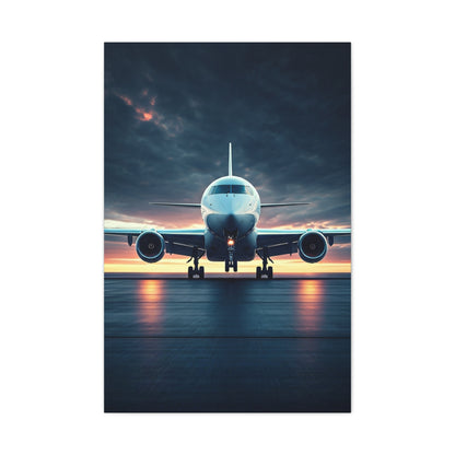 Jet Runway Storm Departure Wall Art & Canvas Prints