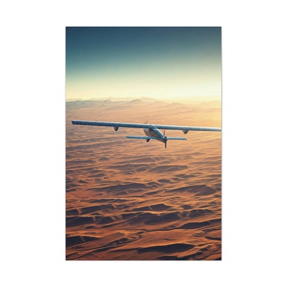 Desert Horizon Aircraft Journey Wall Art & Canvas Prints