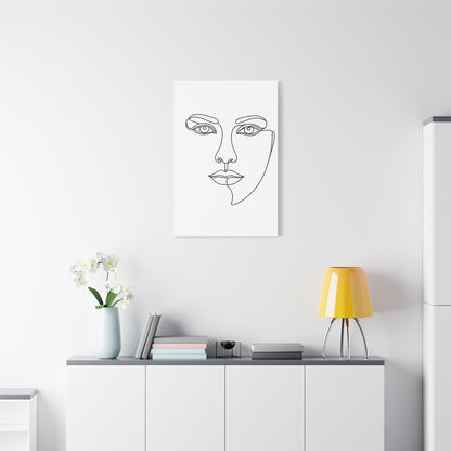 Abstract Line Face Wall Art & Canvas Prints