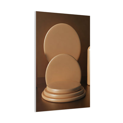 Sculptural Circular Podium Minimal Wall Art & Canvas Prints
