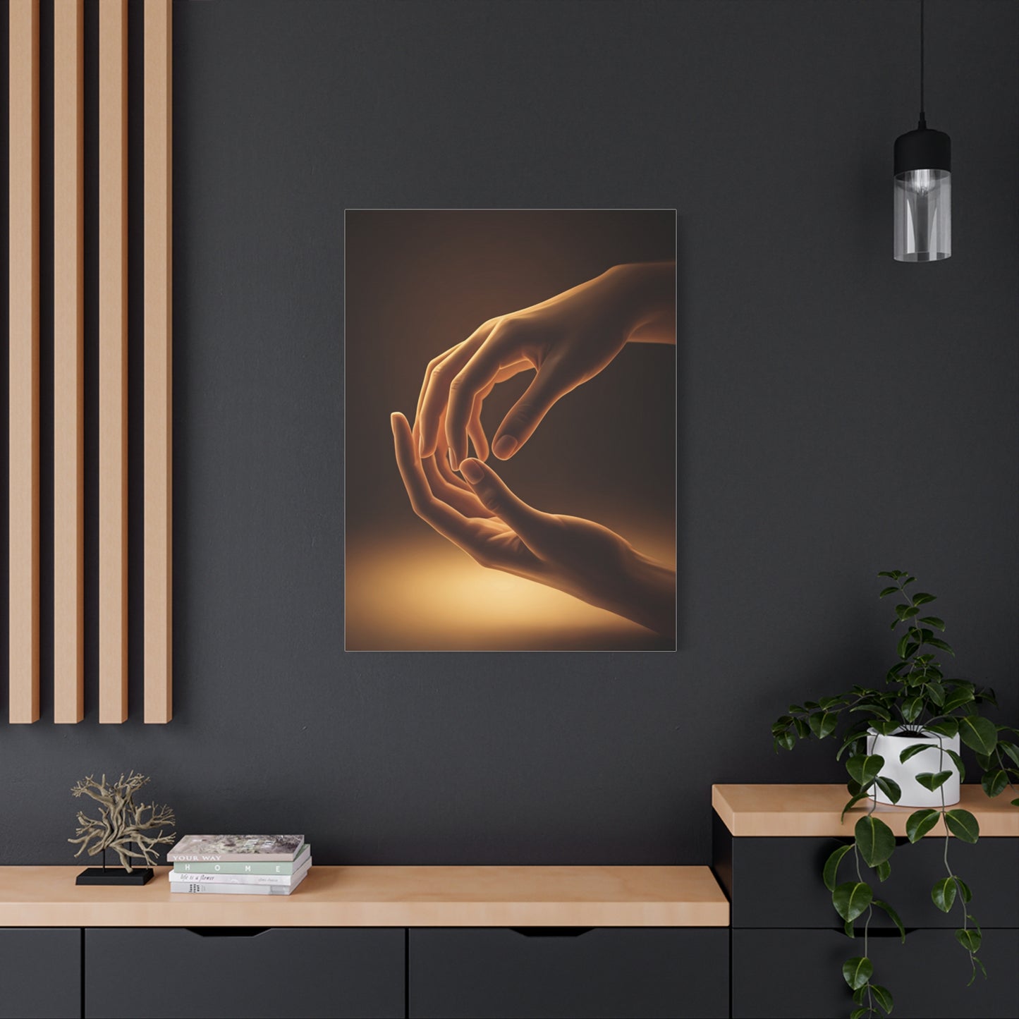 Gentle Touch Connection Hands Wall Art & Canvas Prints