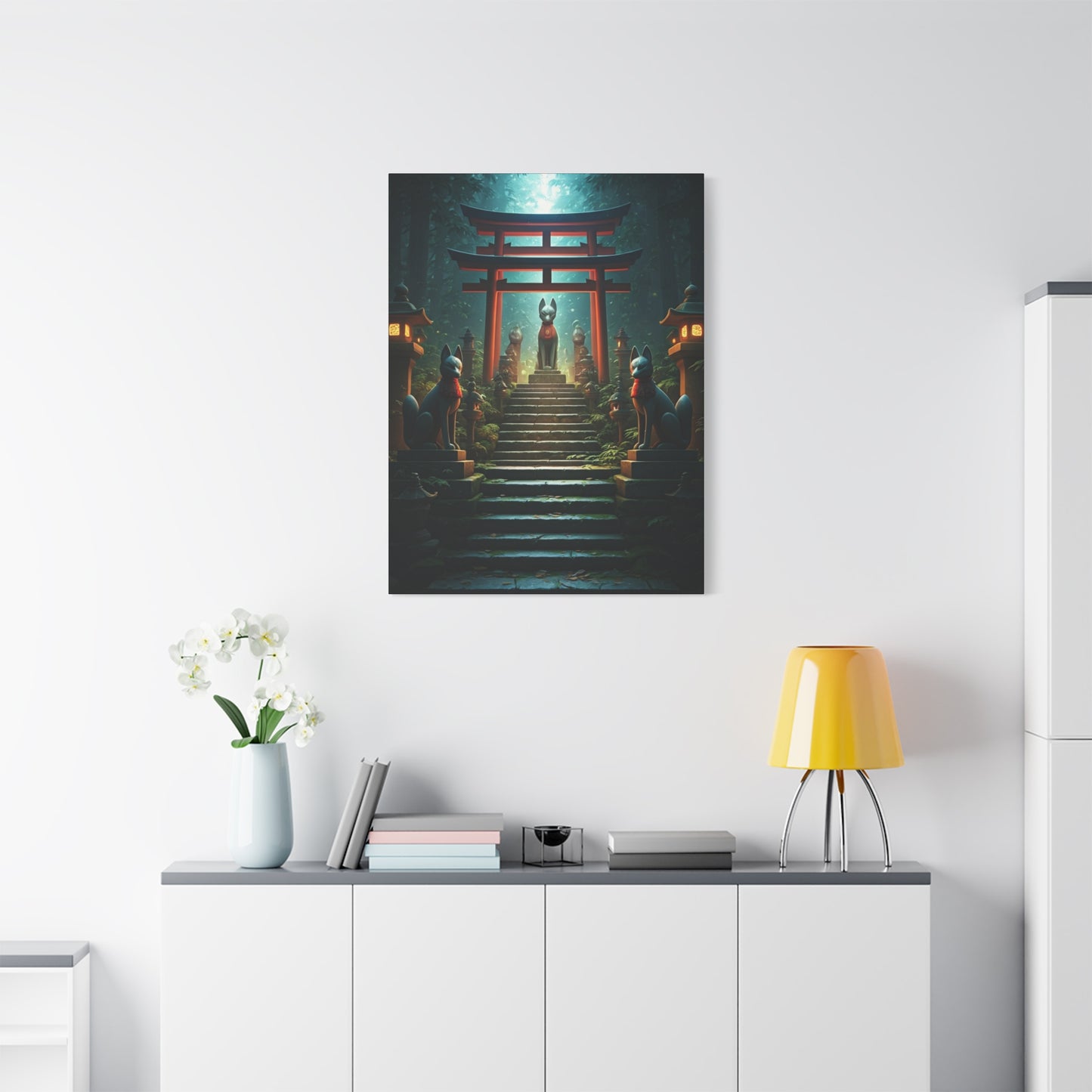 Fox Shrine Guardians Wall Art & Canvas Prints