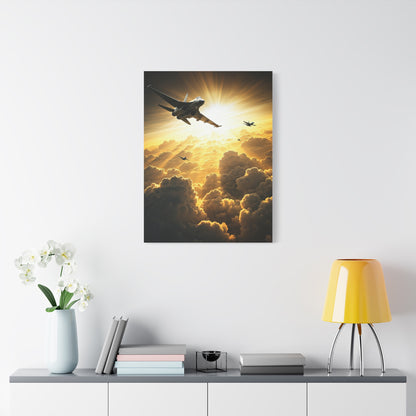 Golden Breakthrough Aerial Mission Wall Art & Canvas Prints