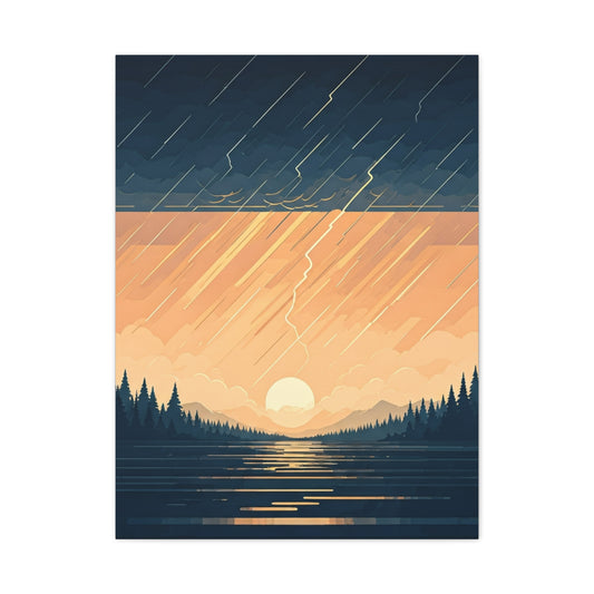 Rainfall at Dusk Wall Art & Canvas Prints