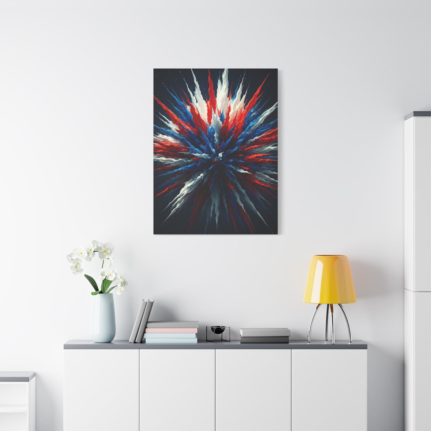 Abstract Patriotic Firework Burst Wall Art & Canvas Prints