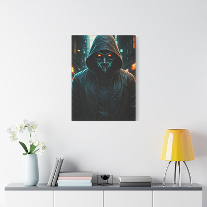 Neon Masked Vigilante Wall Art & Canvas Prints