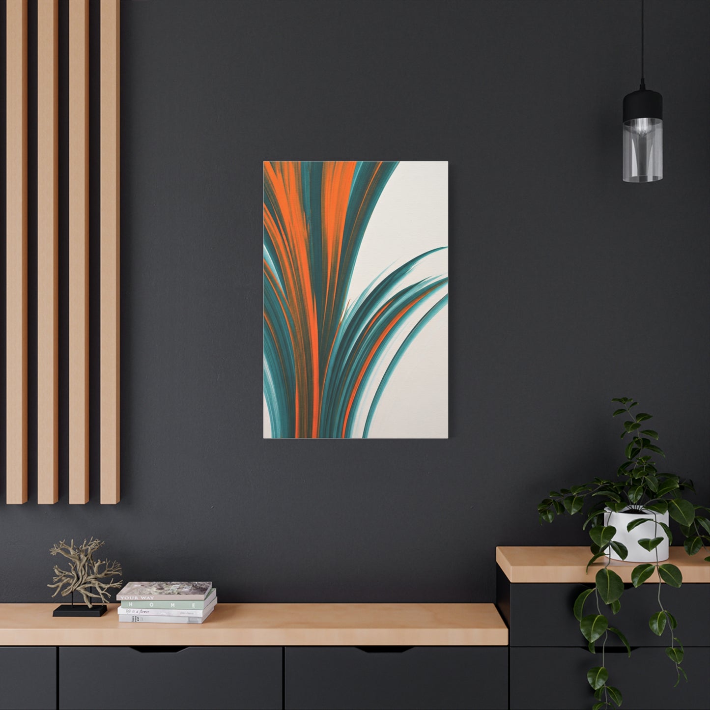 Vertical Flowing Arcs Abstract Wall Art & Canvas Prints