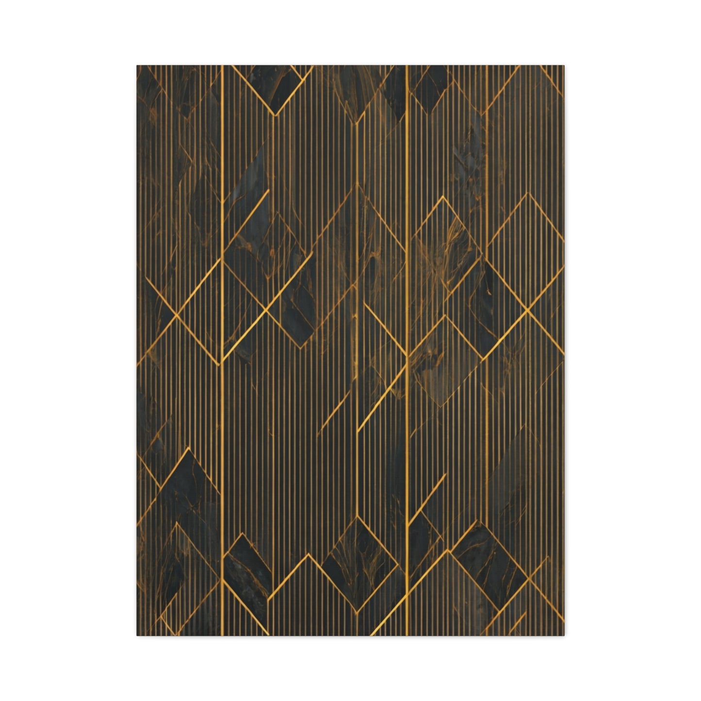 Golden Geometry Noir Wall Art & Canvas Prints