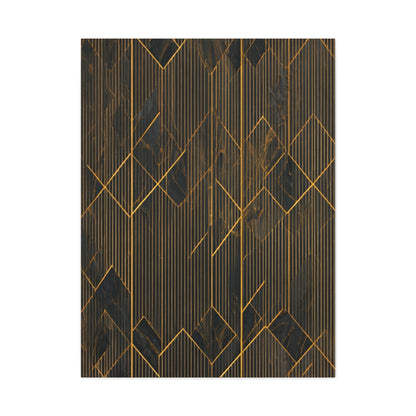 Golden Geometry Noir Wall Art & Canvas Prints