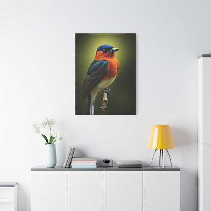 Vibrant Bluebird Perch Wall Art & Canvas Prints