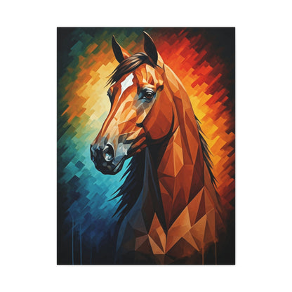 Geometric Spectrum Horse Portrait Wall Art & Canvas Prints