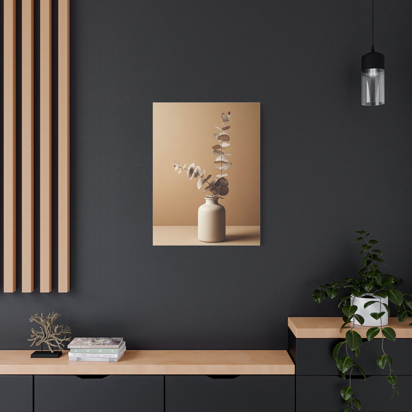Eucalyptus Stem in Ceramic Vase Wall Art & Canvas Prints
