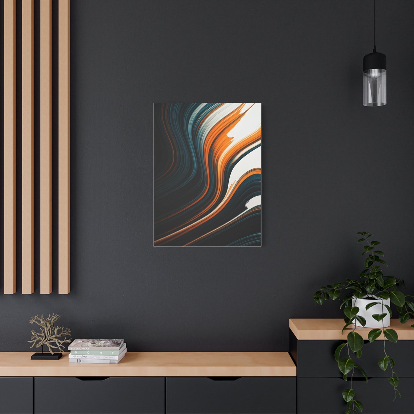Dark Streamline Abstract Wall Art & Canvas Prints