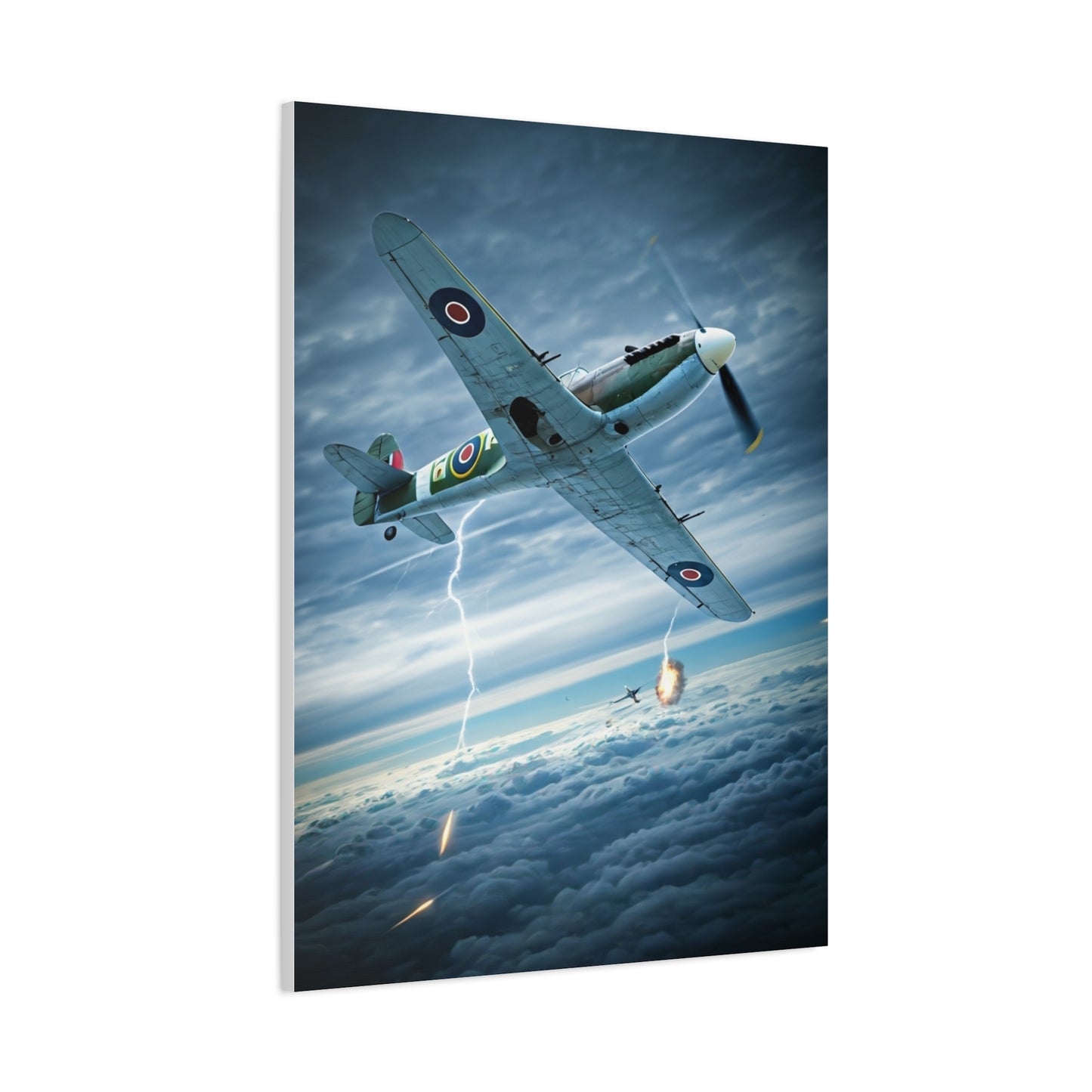 Lightning Strike Dogfight Fighter Wall Art & Canvas Prints