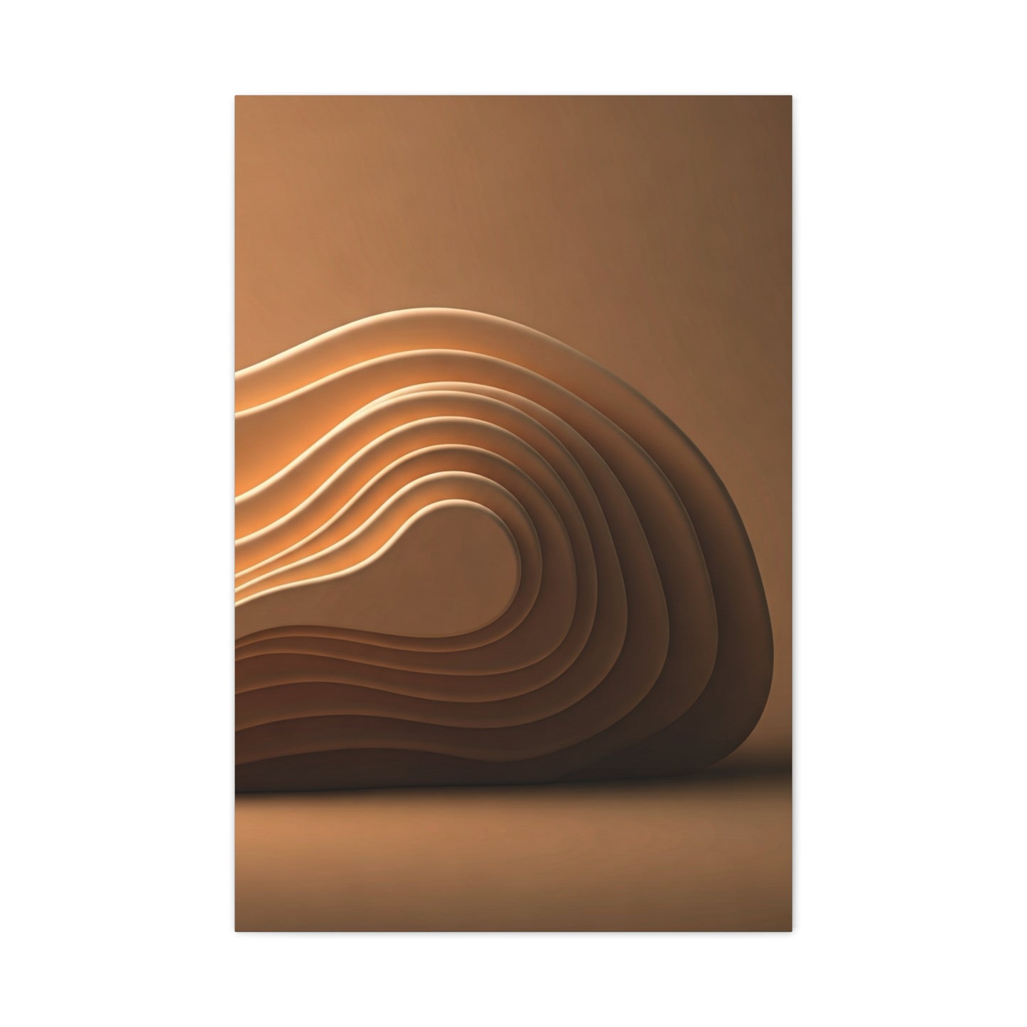 Sculpted Bronze Wave Form Wall Art & Canvas Prints