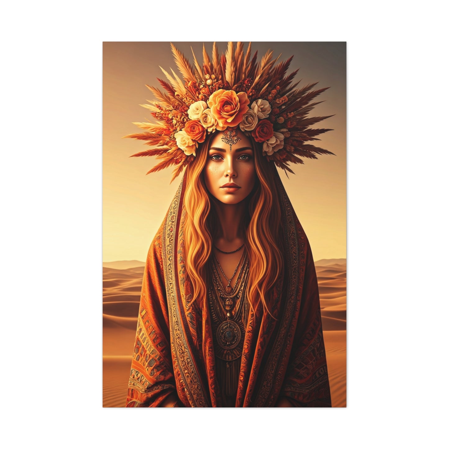 Bohemian Floral Crown Muse Wall Art & Canvas Prints