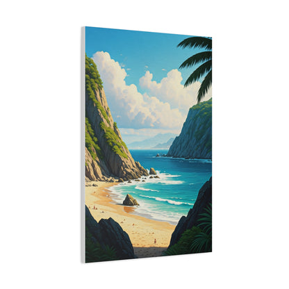 Hidden Cove Cliffside Beach Wall Art & Canvas Prints