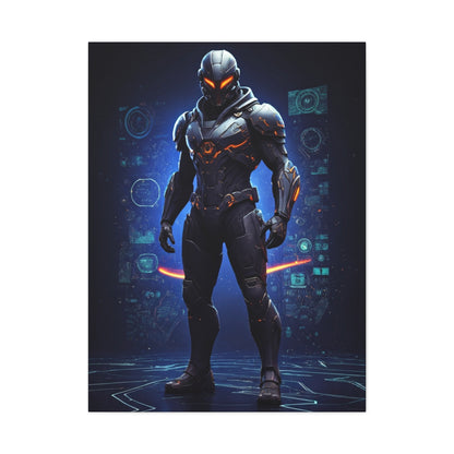 Futuristic Armored Sentinel Wall Art & Canvas Prints