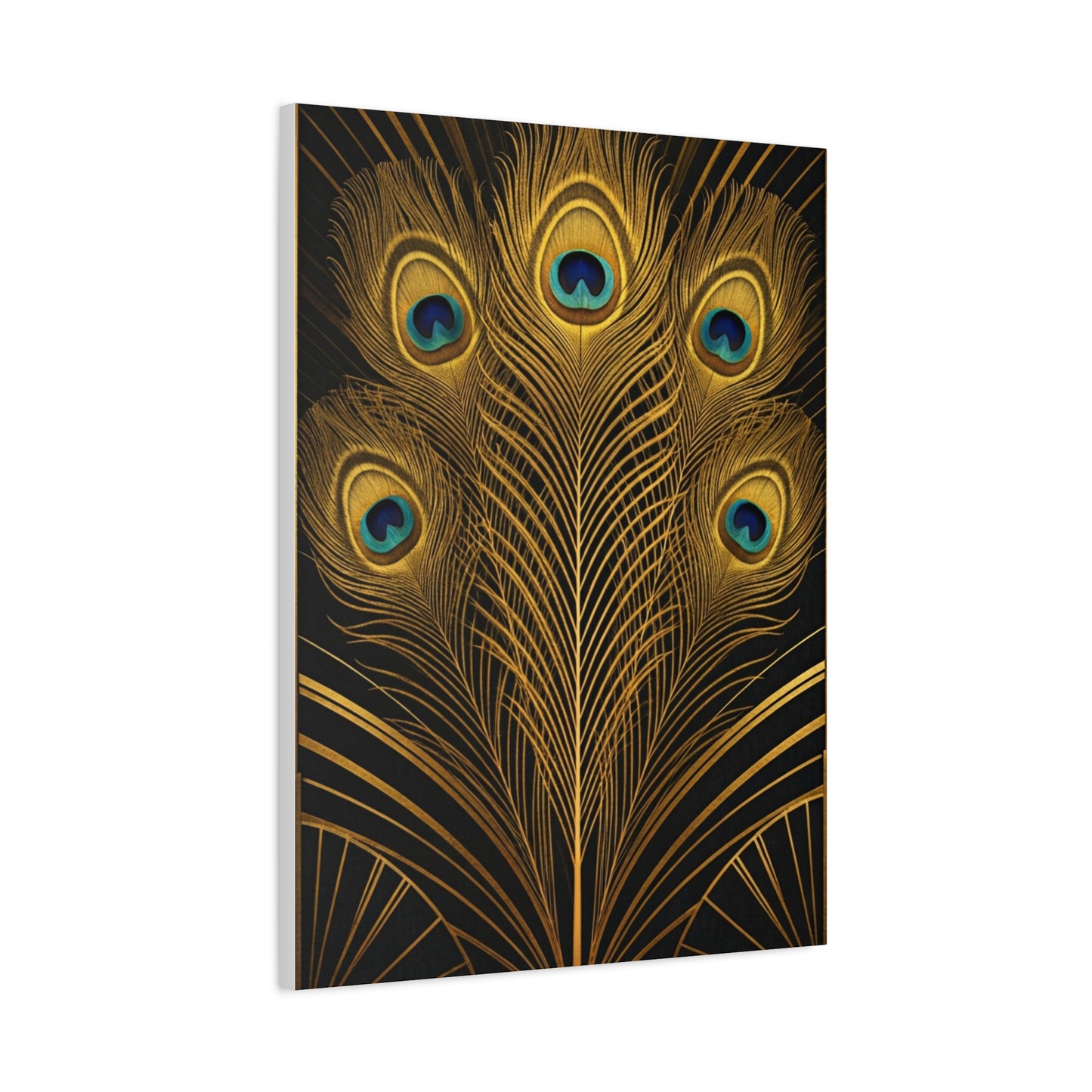 Gilded Peacock Elegance Wall Art & Canvas Prints