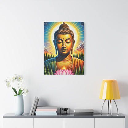 Radiant Buddha with Lotus Bloom Wall Art & Canvas Prints