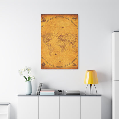Classic Oval World Explorer Map Wall Art & Canvas Prints
