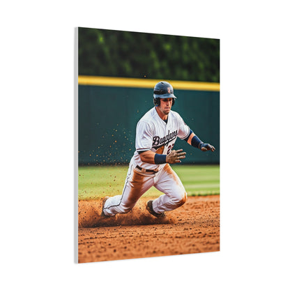 Baseball Slide Into Base Champion Wall Art & Canvas Prints