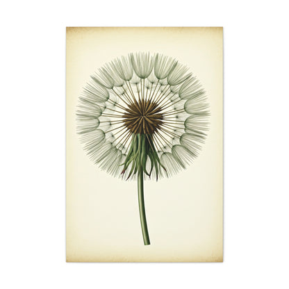 Dandelion Seed Head Illustration Wall Art & Canvas Prints