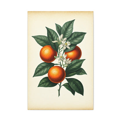 Oranges and Blossoms Illustration Wall Art & Canvas Prints