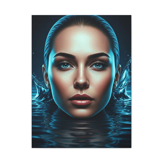 Emerging Blue Reflection Portrait Wall Art & Canvas Prints