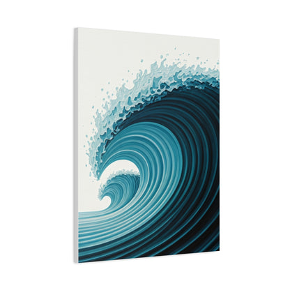 Azure Crest Wave Abstract Wall Art & Canvas Prints