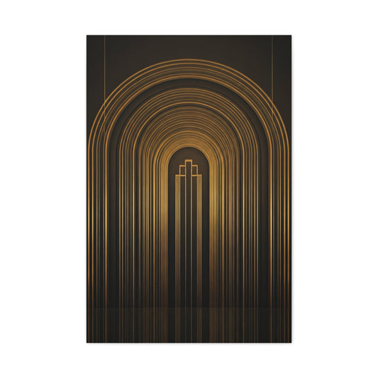 Grand Golden Archway Art Deco Wall Art & Canvas Prints