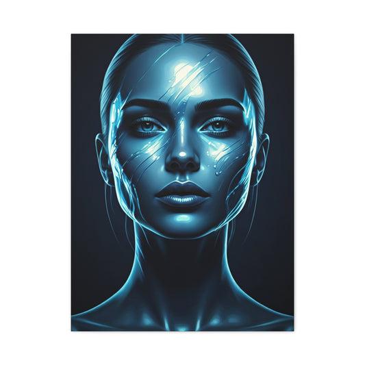 Luminous Blue Serenity Portrait Wall Art & Canvas Prints