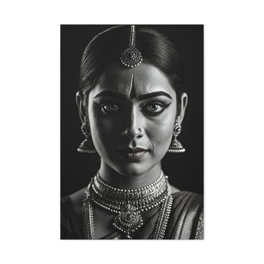 Timeless Elegance Black & White Cultural Portrait Wall Art & Canvas Prints
