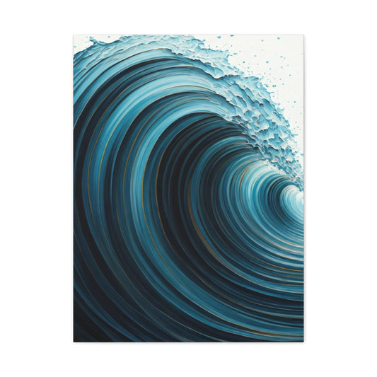 Deep Tidal Spiral Abstract Wall Art & Canvas Prints