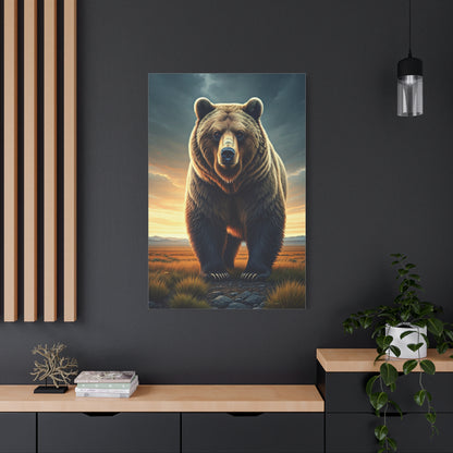 Golden Sunset Bear Landscape Wall Art & Canvas Prints