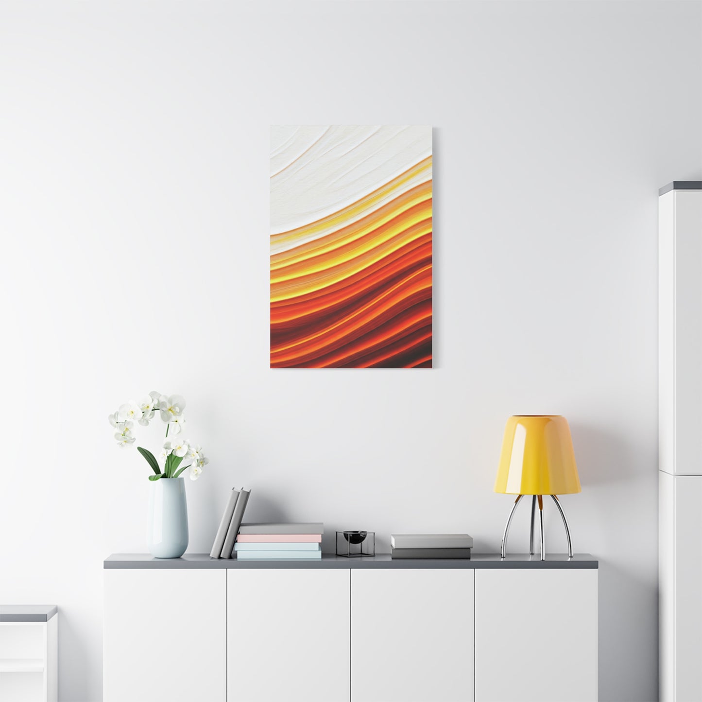 Golden Ember Flow Abstract Wall Art & Canvas Prints