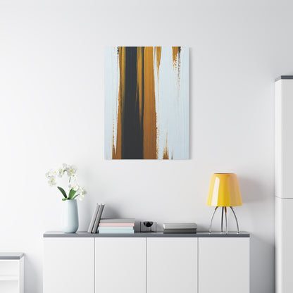 Vertical Gold and Black Abstract Wall Art & Canvas Prints