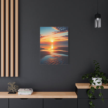 Golden Tide Reflection Sunset Wall Art & Canvas Prints