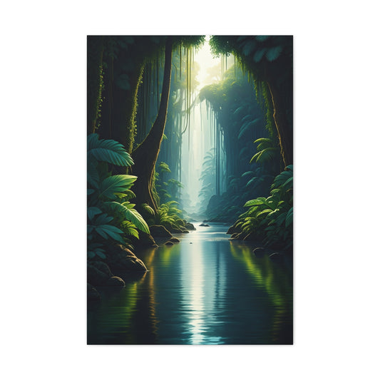 Hidden Jungle Falls Wall Art & Canvas Prints