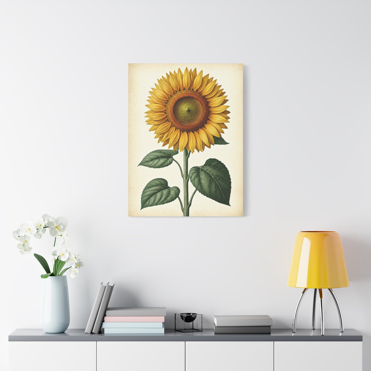 Sunflower Illustration Wall Art & Canvas Prints