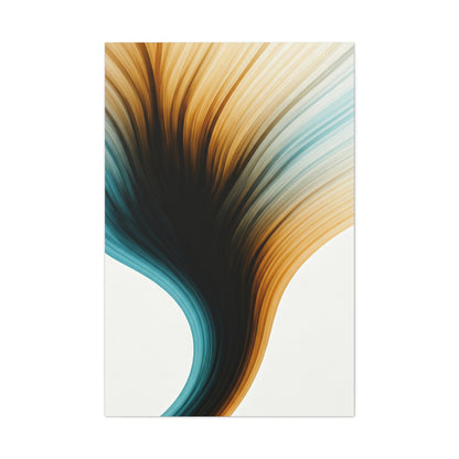 Flowing Gold and Teal Abstract Wall Art & Canvas Prints