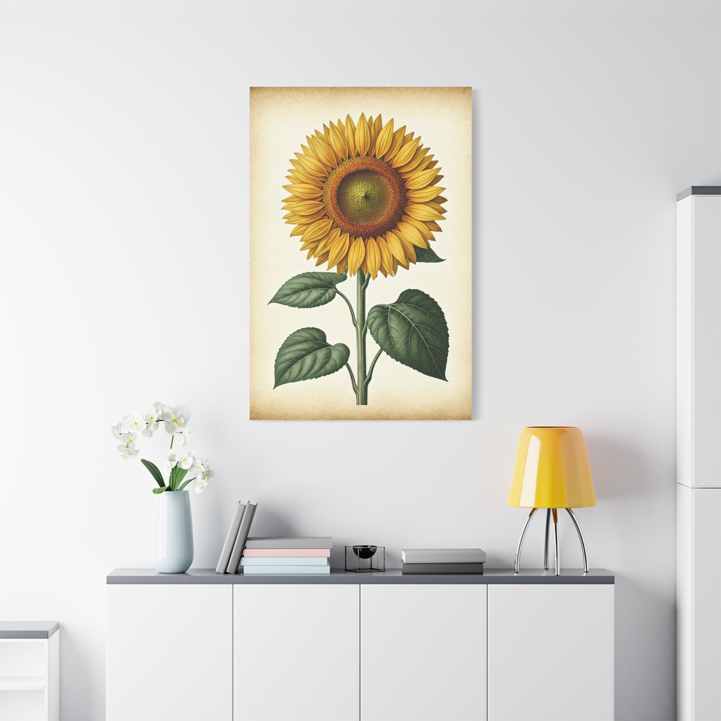 Sunflower Illustration Wall Art & Canvas Prints
