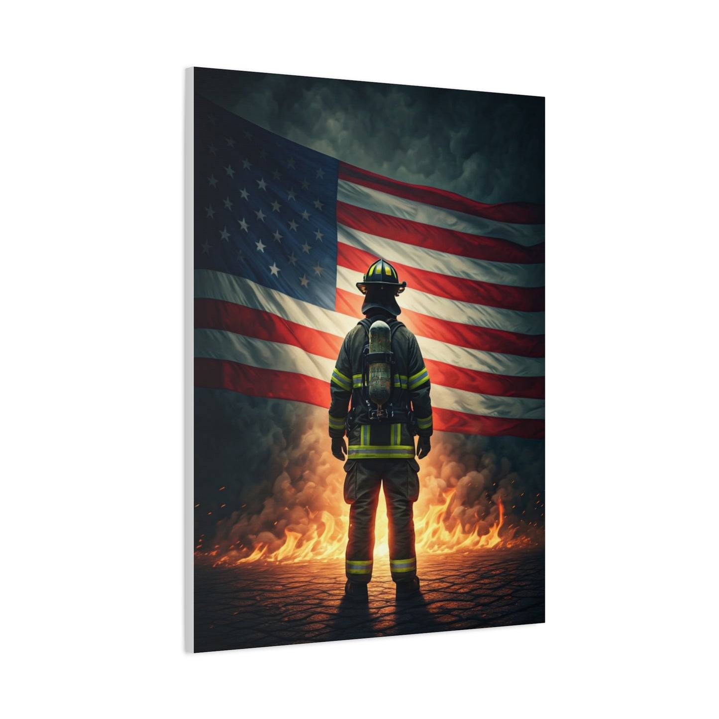Firelit Patriot Soldier Legacy Wall Art & Canvas Prints