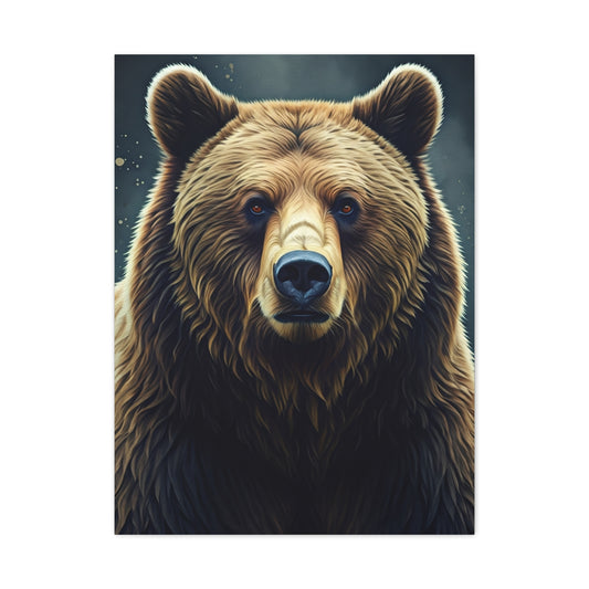 Geometric Style Brown Bear Wall Art & Canvas Prints