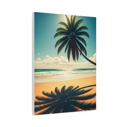 Palm Shadow Serenity Beach Wall Art & Canvas Prints