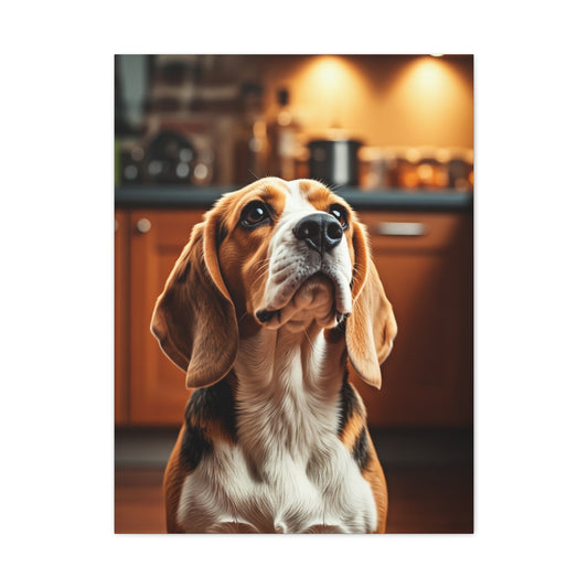 Kitchen Gaze Beagle Wall Art & Canvas Print