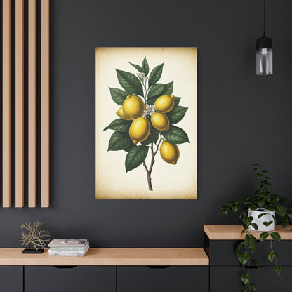 Lemon Branch Illustration Wall Art & Canvas Prints